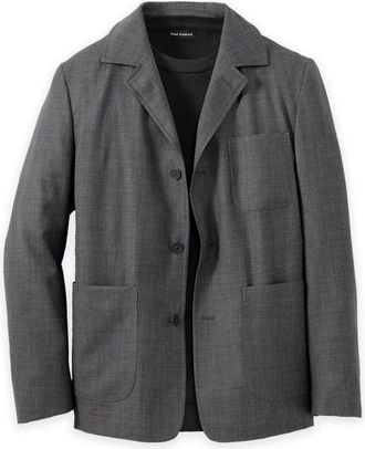 Paul Fredrick Wool Sharkskin Shirt Jacket