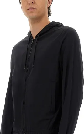 HUGO BOSS Hooded Polyamide Jacket - Black