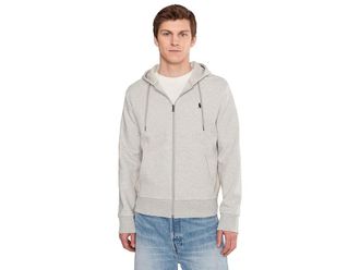 Polo Ralph Lauren Double-Knit Full Zip Hoodie Mens Sweatshirt Light Sport Heather : 2XL, Cotton/Polyester