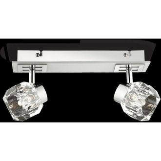 Dmora L&aacute;mpara De Pared Segnate, Aplique De Metal, Estructura De Vidrio, Transparente