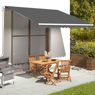 vidaXL Tela De Repuesto Para Toldo Vidaxl Color Antracita, 4x3,5 M