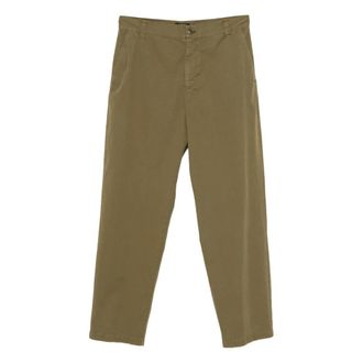 A.P.C. Straight Trousers, male, Green, S, Green Trousers with Concealed Closure