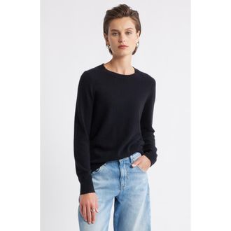 Nordstrom Cashmere Crewneck Sweater in Black Rock at Nordstrom Rack, Size Xx-Large