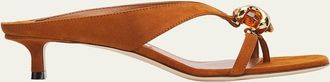 Jimmy Choo London 35mm Emeri Stone Suede Sandals