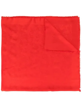 Shanghai Tang bird pattern shawl - women - Silk/Wool - One Size - Red