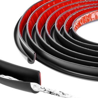 OEM Canal&oacute;n Negro Autoadhesivo En Forma De J Para Autocaravanas, 5 M, Deflector De Lluvia Para Techo, Deflector De Agua De Pvc, Para Camiones, Coches Y Au