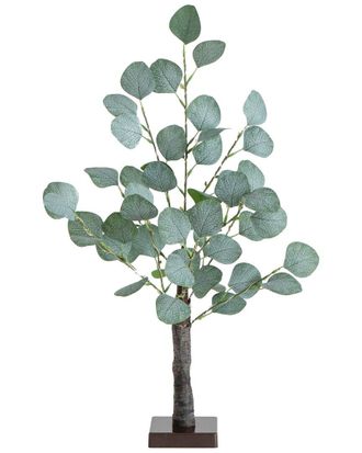 Nearly Natural 2Ft Lighted Artificial Eucalyptus Tree With 60 Warm White Led Lights