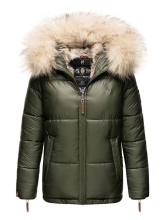 Navahoo Premium Dames Winterjas Tikunaa - Puffer Look, Warm & Met Kunstbontkraag