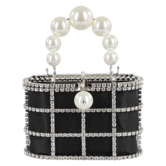 Rosantica Handbags, female, Black, Size: ONE SIZE Cage Design Mini Holli Bag