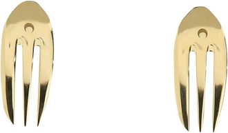 Marine Serre Gouden Metalen Oorbellen - Dames - Oorbellen - Geel - ONE Size - Accessoires