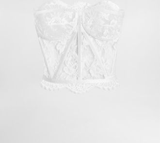 Dolce & Gabbana Lace Bustier - Woman Shirts And Tops White Lace 36