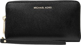 Michael Kors Cartera de mano grande para smartphone en piel granulada - Accessories - Mujer - Negro - ONE SIZE