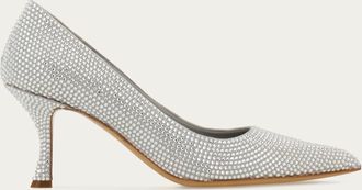 Ferragamo Women Crystal embellished pump Grey Size 3.5