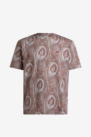 Etro Rundhals-T-Shirt aus Jersey mit Paisleymuster