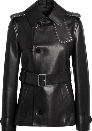 Burberry Enkelrijige stofjas - Dames - Leren en Su&egrave;de Jassen - Zwart - 2XS - Leer - Jassen