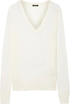 Joseph V-neck cashmere top - White