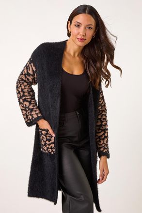 Roman Animal Print Jacquard Cardigan