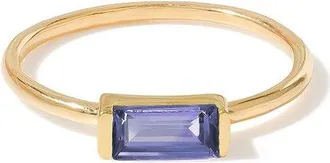 Tiramisu Plated 0.35 Ct. Tw. Iolite Solitaire Ring