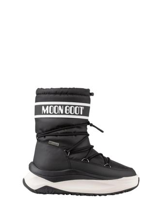 Moon Boot Black Logo Boots