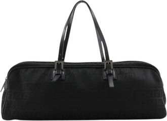 Fendi Pre-owned Zucchino Tote bag - Dames - Vintage Schoudertas - Zwart - ONE Size - Nylon - Vintage