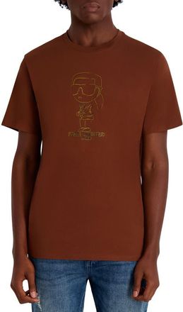 Karl Lagerfeld Outerline Karl Cotton Graphic T-Shirt in Cappuccino at Nordstrom Rack, Size Xx-Large