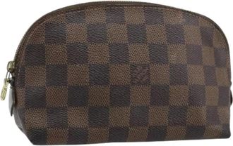 Louis Vuitton Pre-owned Clutches, female, Brown, Size: ONE SIZE Pre-owned Vintage Canvas Pouch