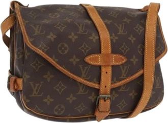 Louis Vuitton Pre-owned Cross Body Bags, female, Brown, Size: ONE SIZE Pre-owned Vintage Canvas Cross Body Bag