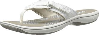 Clarks Womens Breeze Sea - Hanging Flip Flop, New White Synthetic, 4.5 UK