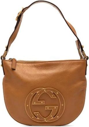 Gucci Pre-owned Shoulder Bags, female, Brown, Size: ONE SIZE Pre-owned Small Blondie Hobo Bag