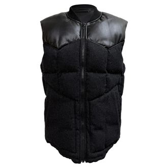 A|X Armani Exchange Pre-owned Mens Sleeveless Down Jacket in Black Wool - Size Medium