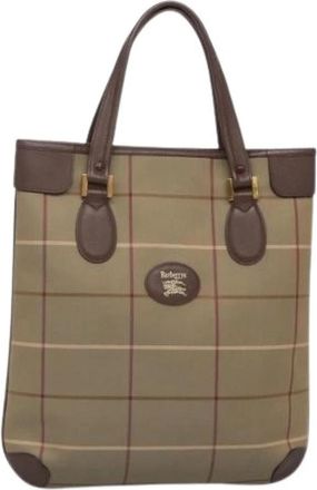 Burberry Pre-owned Canvas Tote - Dames - Vintage Shopper - Beige - ONE Size - Vintage
