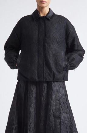 Jason Wu Textured Fray Jacquard Jacket in Black at Nordstrom, Size X-Small
