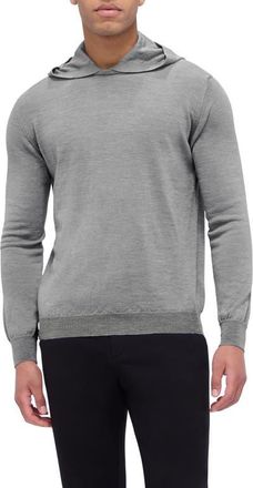 Bugatchi Merino Wool Hooded Sweater in Graphite at Nordstrom, Size Xx-Large