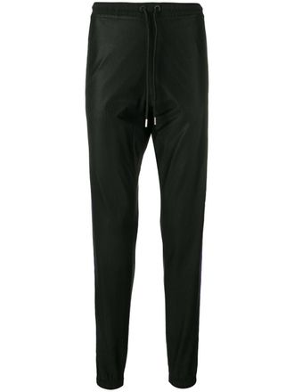 Marcelo Burlon coated stripe track pants - men - Cotton - M - Black
