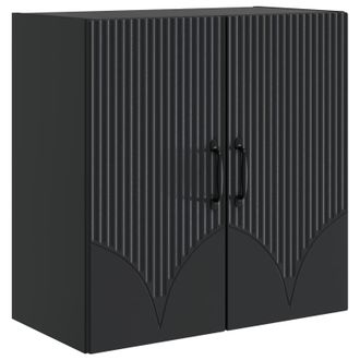 vidaXL Armario De Pared Negro 59 X 31 X 60 Cm Madera De Ingenier&iacute;a Vidaxl