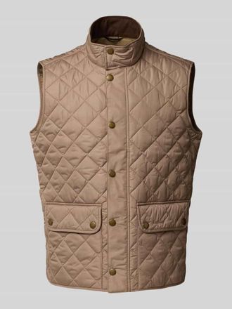 Barbour Steppweste mit Stehkragen Modell New Lowerdale in Sand, Gr&ouml;&szlig;e XXL