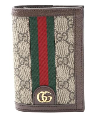 Gucci Ophidia GG Supreme card case - women - Leather/PVC - One Size - Neutrals