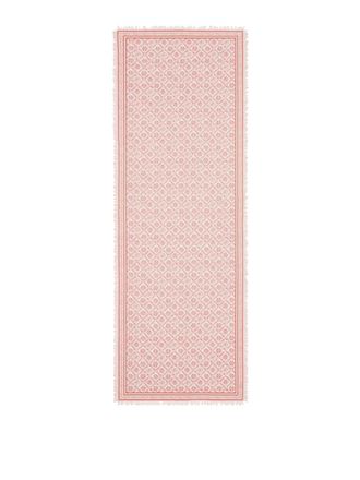 Tory Burch T monogram floral scarf