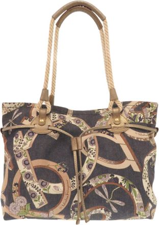 Ferragamo Multi-Color Canvas Tote Bag (Pre-Owned)