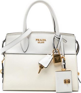 Prada Pre-owned Prada Saffiano And City Calf Esplanade Satchel Ladies TBDUT57QC7AFZ95W
