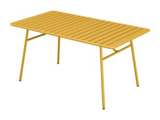 Vente-Unique Tavolo da giardino L.200 cm Metallo Giallo senape - MIRMANDE di MYLIA