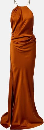 Victoria Beckham Abito lungo in raso drappeggiato