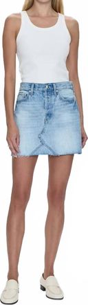 Pistola Denim Kat Mini Skirt In Academia