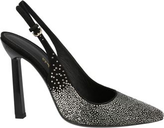 Ferragamo Jessie Crystal-Embellished Slingback Pumps