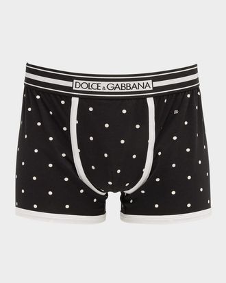 Dolce & Gabbana Mens Jersey Polka Dot Boxer Briefs