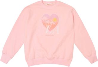 LoveShackFancy Womens La Pullover Crew Neck Sweater In Pink