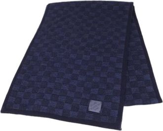 Louis Vuitton Pre-owned Stole - Heren - Vintage Accessoires - Blauw - ONE Size - Wol - Vintage