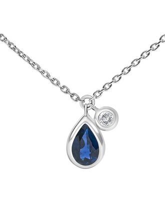 House of Brilliance Haus Of Brilliance 14K Diamond & Solitaire Necklace