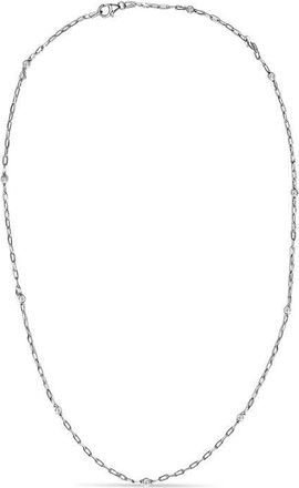 House of Brilliance 14K White Gold Bezel Set 1.00 Cttw Diamond 11 Station Necklace