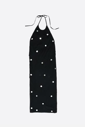 Bimba & Lola Mirrored Halter-Neck Sarong Dress in Black at Nordstrom, Size Medium